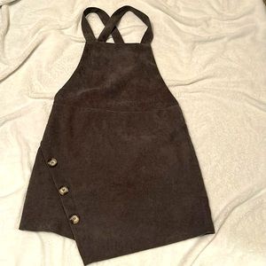 Gray Corduroy overall dress